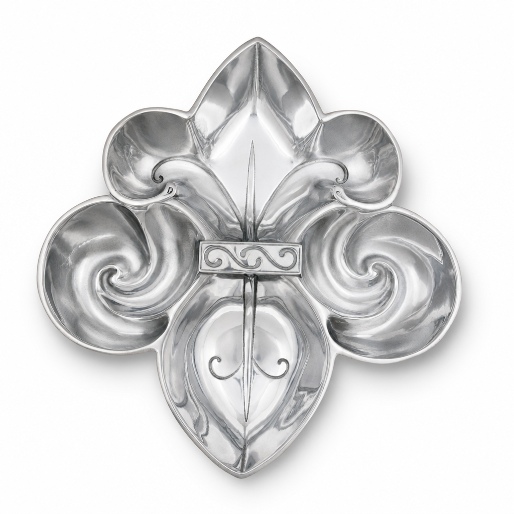 Fleur De Lis Serving Bowl 4 Compartment 8
