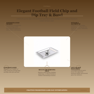 Football Field Chip and Dip Tray and Bowl 12