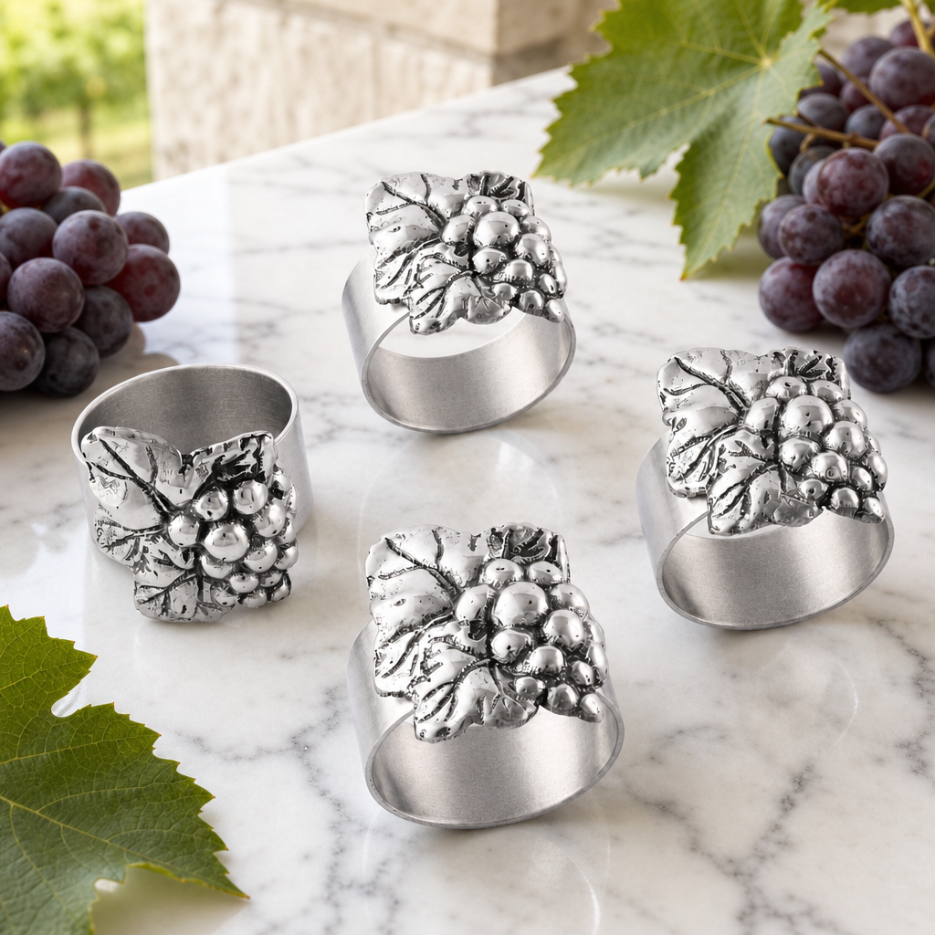 Grape Napkin Rings - set of 4 2