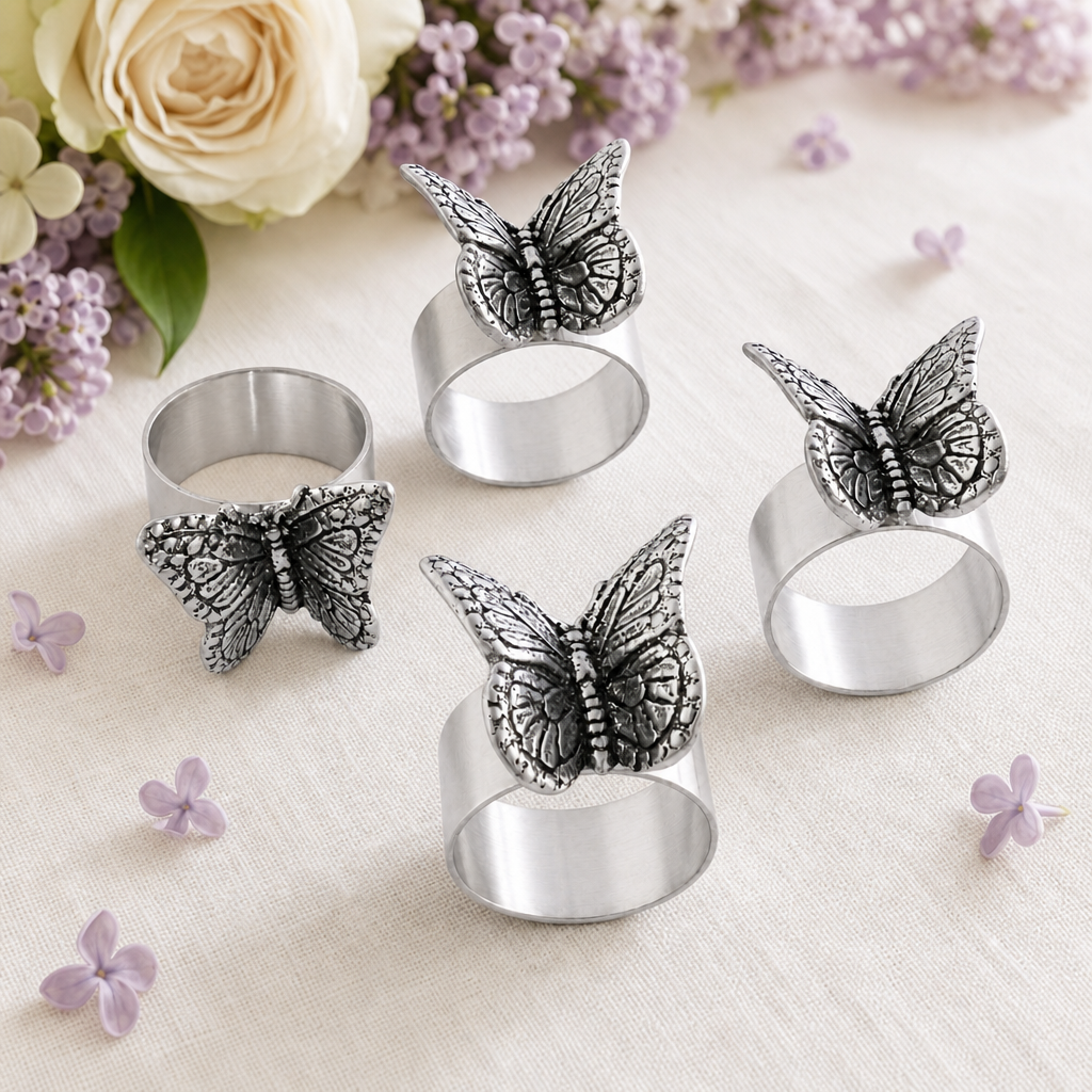 Butterfly Napkin Rings - set of 4 2