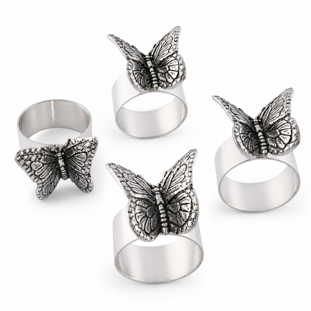 Butterfly Napkin Rings - set of 4 1