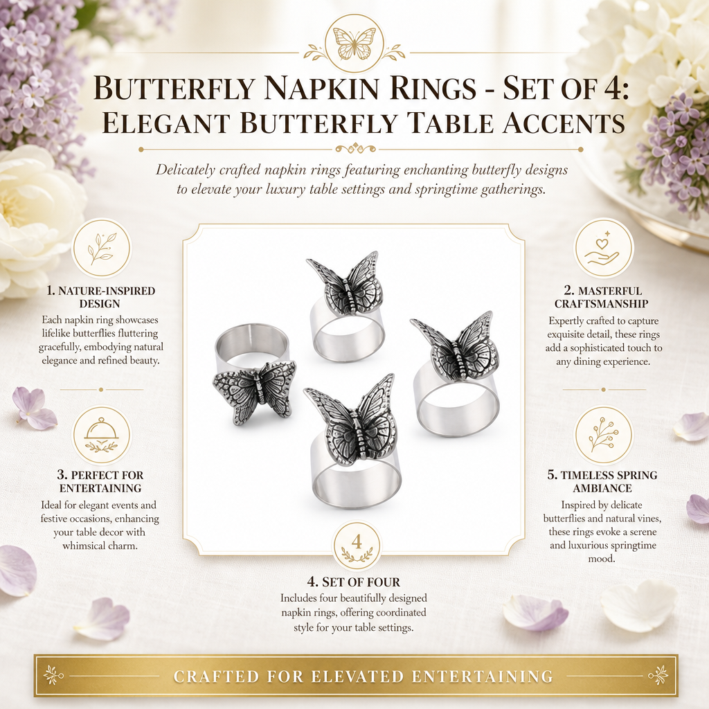 Butterfly Napkin Rings - set of 4 11