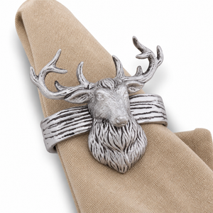 Elk Head Napkin Rings  - Set of 4 7