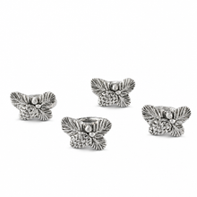 Pine Cone Forest Pattern Napkin Rings Set of 4 1