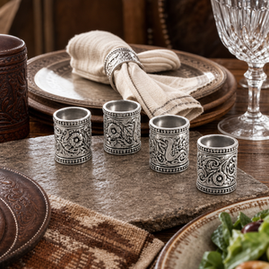Concho Pattern Napkin Rings Set of 4 6