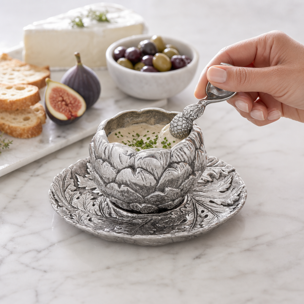 Artichoke Condiment Set 3 piece 4