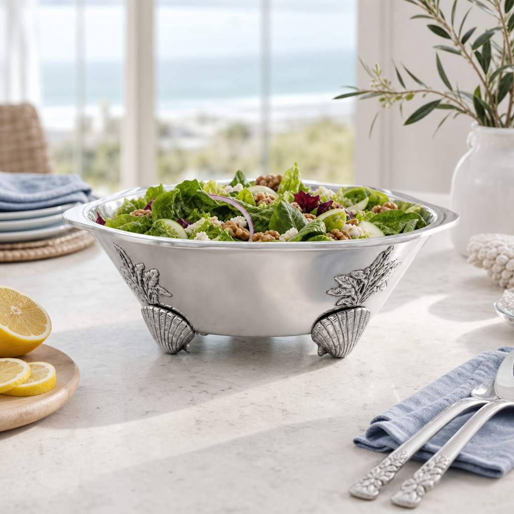 Ocean Kelp and Shells Salad Bowl 6
