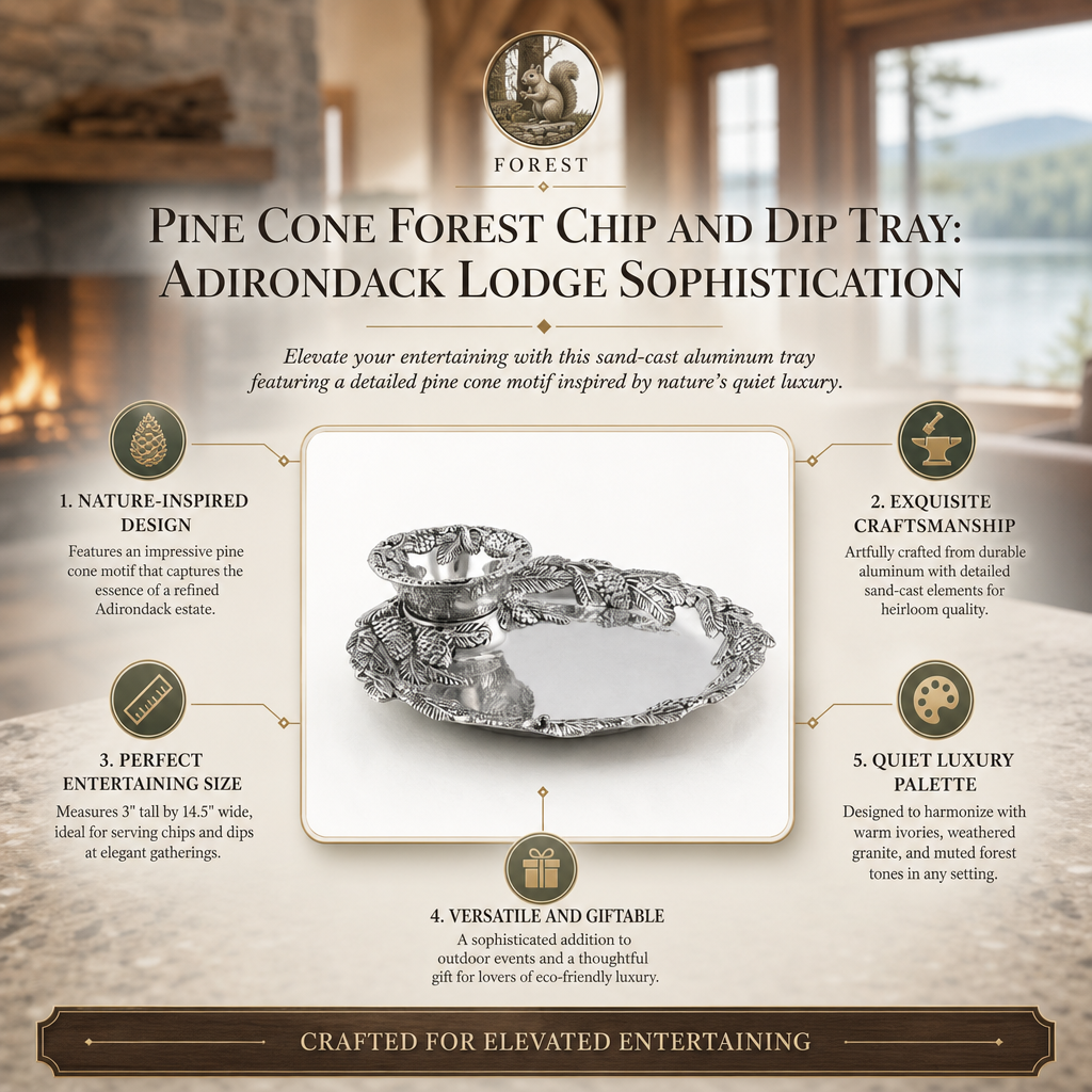 Pine Cone Forest Chip and Dip Tray 7