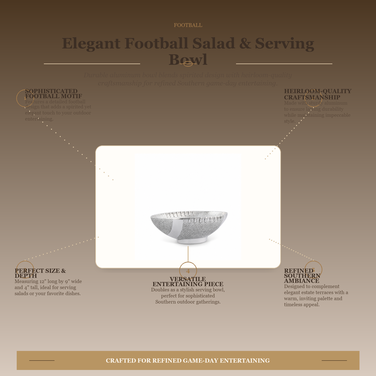 Football Salad / Server Bowl 11