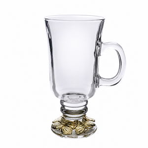 Butterfly 24 Gold Plated Glass Mug 1