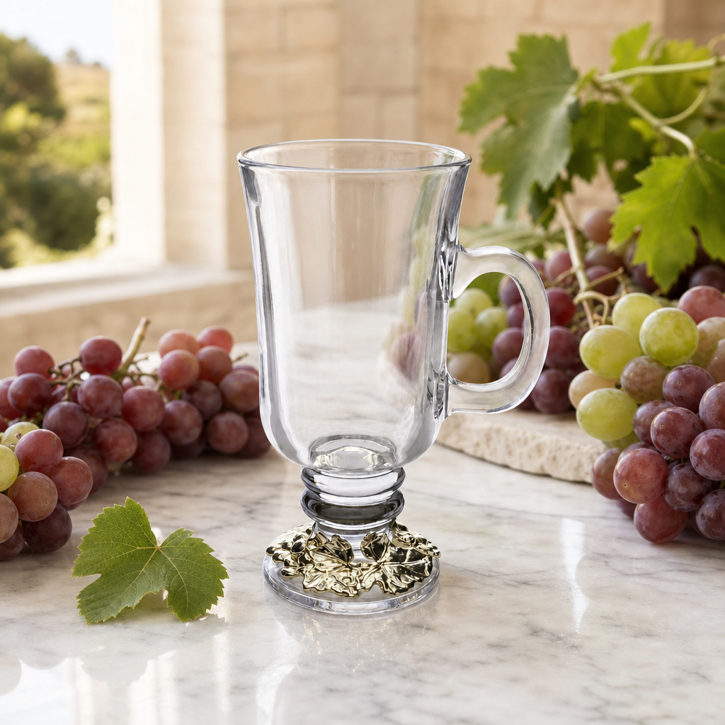 Grape 24k Gold Plated Glass Mugs 2