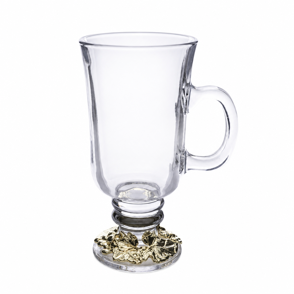 Grape 24k Gold Plated Glass Mugs 1
