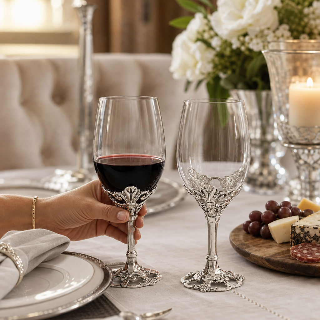 Fleur-De-Lis Wine Glasses 4