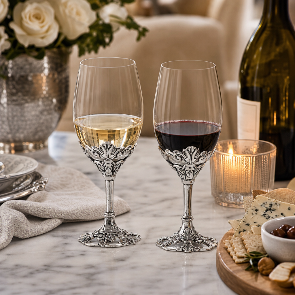 Fleur-De-Lis Wine Glasses 5