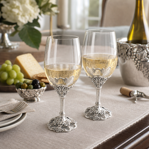 Fleur-De-Lis Wine Glasses 6