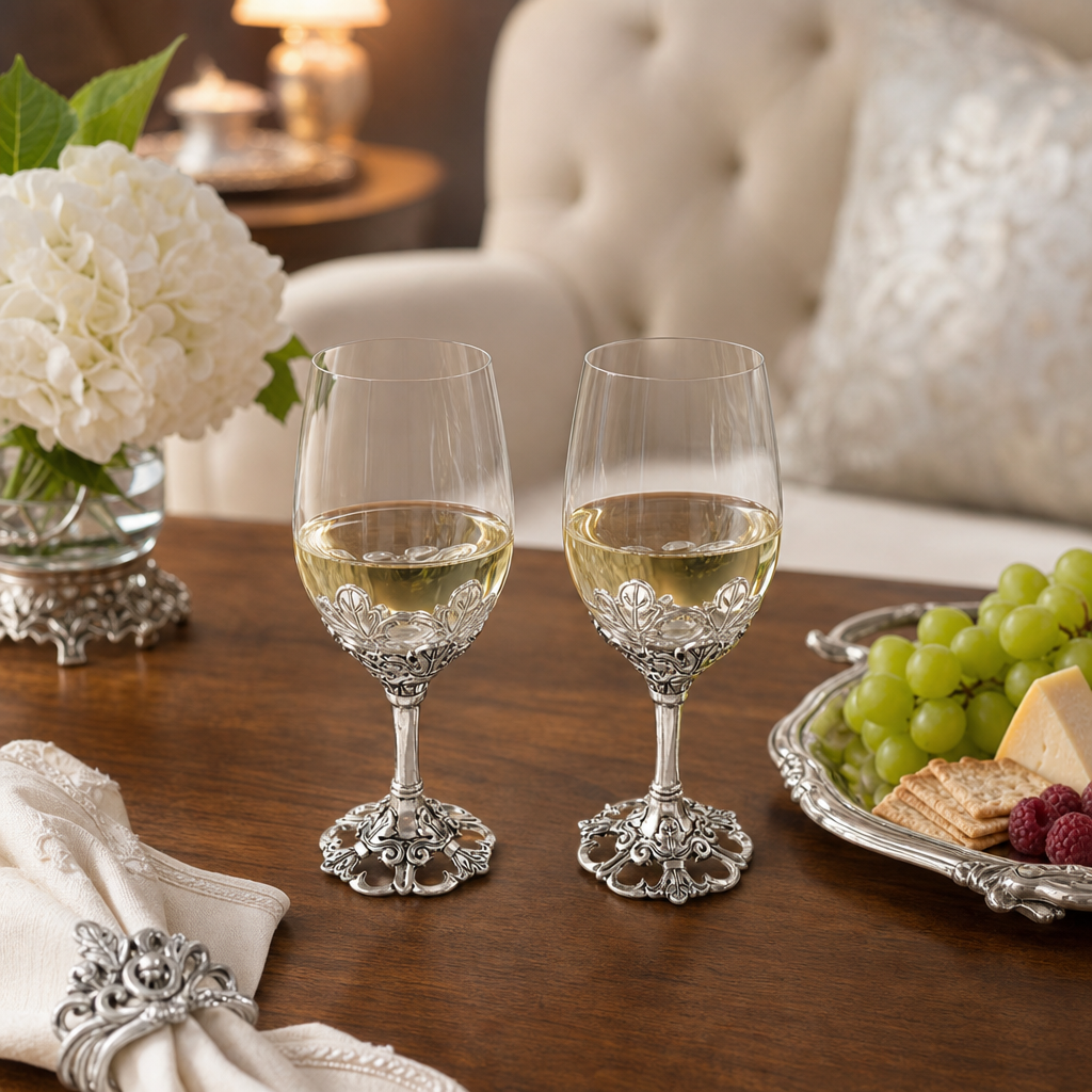 Fleur-De-Lis Wine Glasses 7