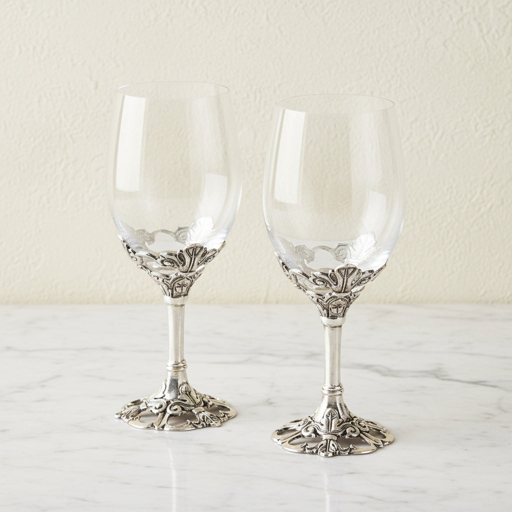 Fleur-De-Lis Wine Glasses 11