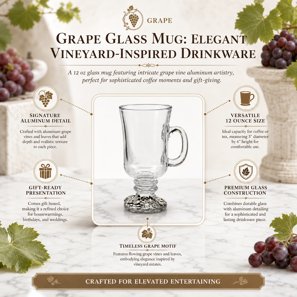 Grape Glass Mug: Elegant Vineyard-Inspired Drinkware