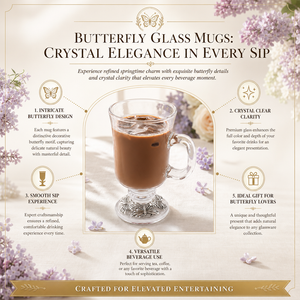 Butterfly Glass Mugs 18