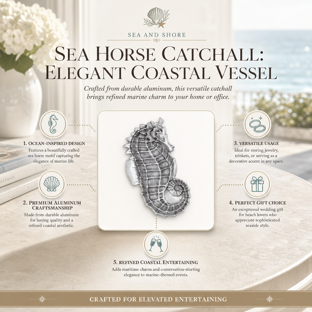 Sea Horse Catchall: Elegant Coastal Vessel