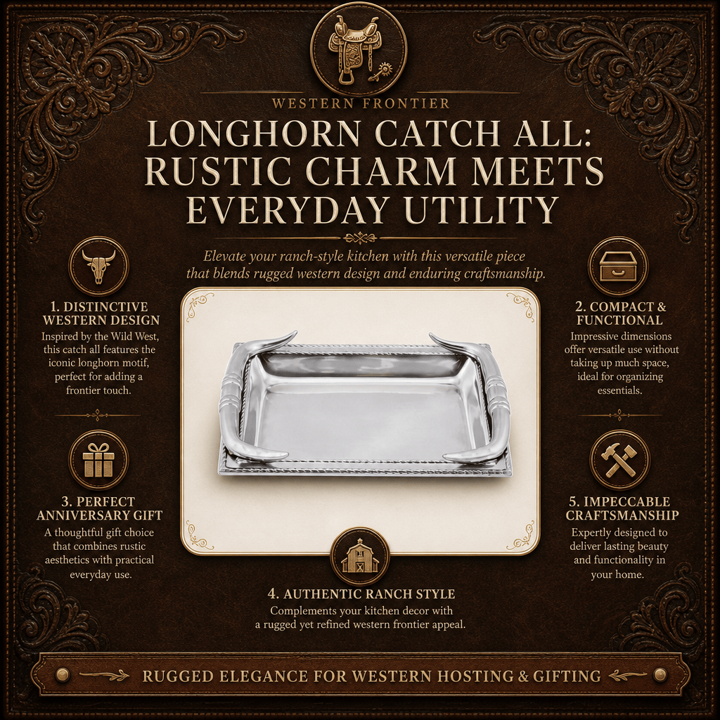 Longhorn Catch All: Rustic Charm Meets Everyday Utility