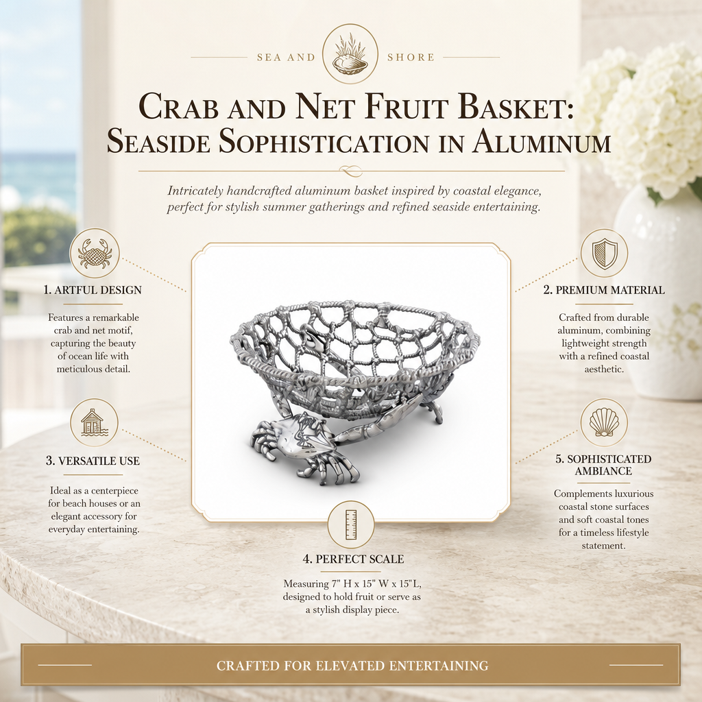 Crab and Net Fruit Basket 13