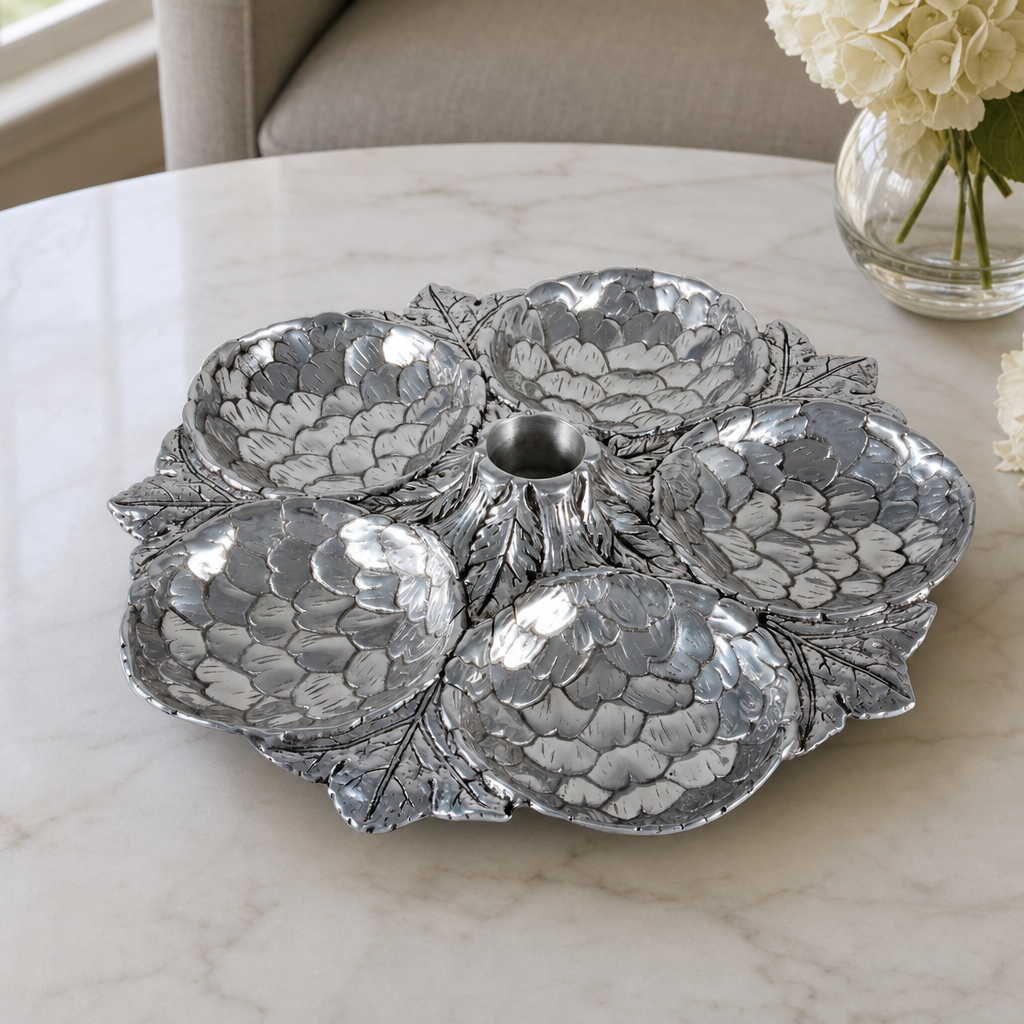 Artichoke 5 Section Snack Tray 8