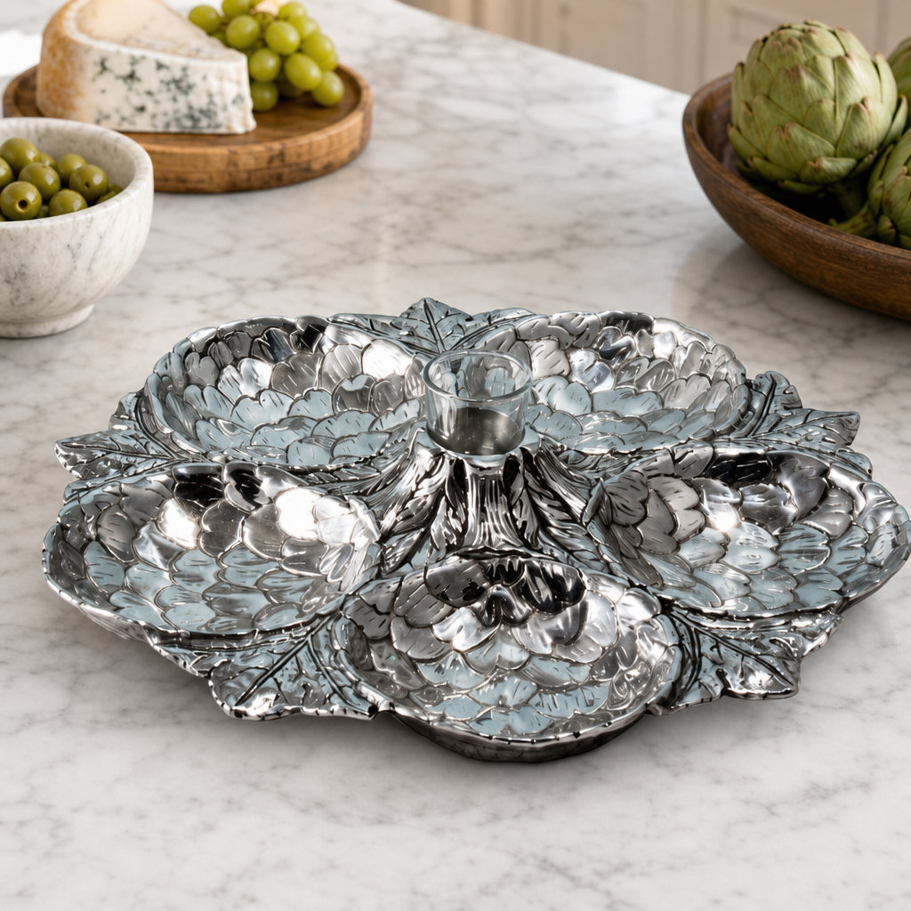 Artichoke 5 Section Snack Tray 6