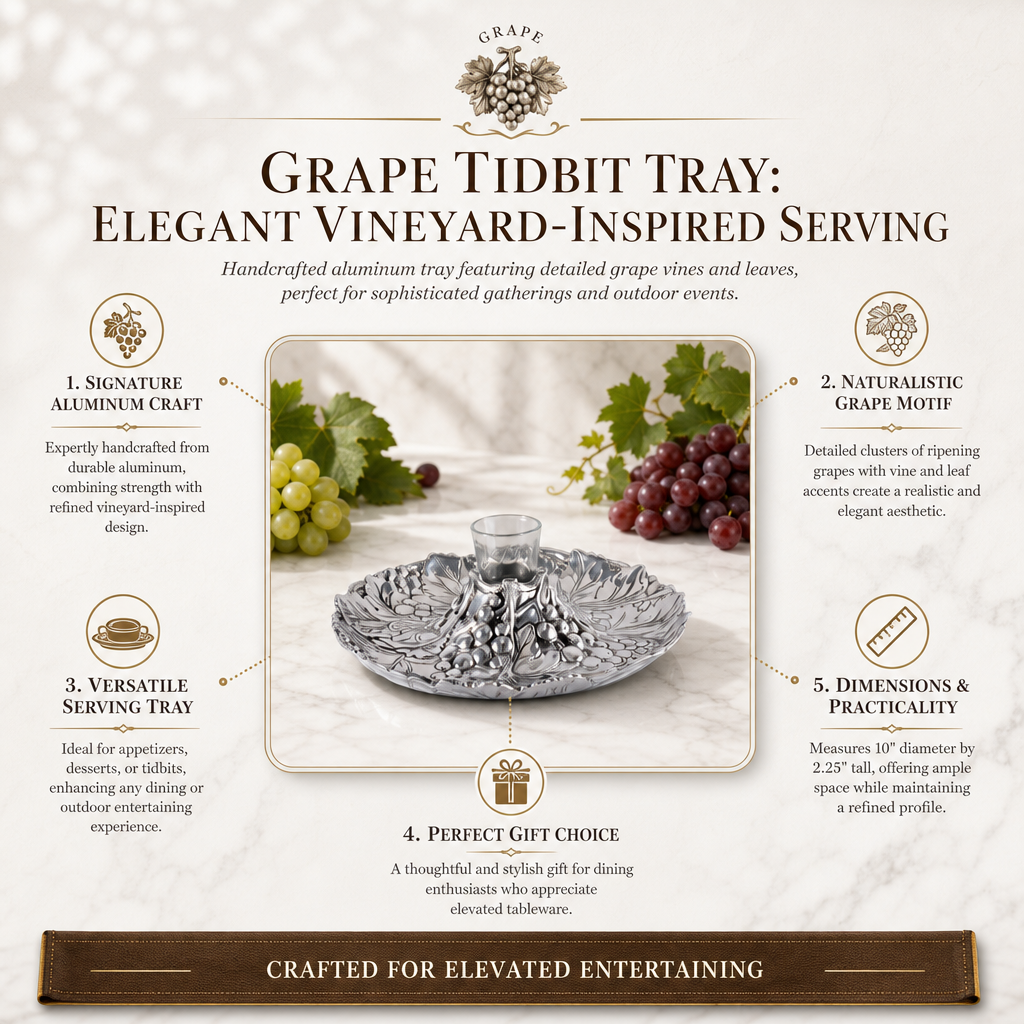Grape Tidbit Tray: Elegant Vineyard-Inspired Serving