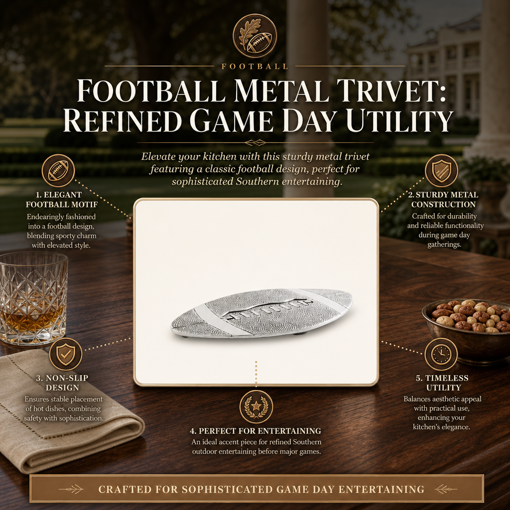 Football Metal Trivet: Refined Game Day Utility
