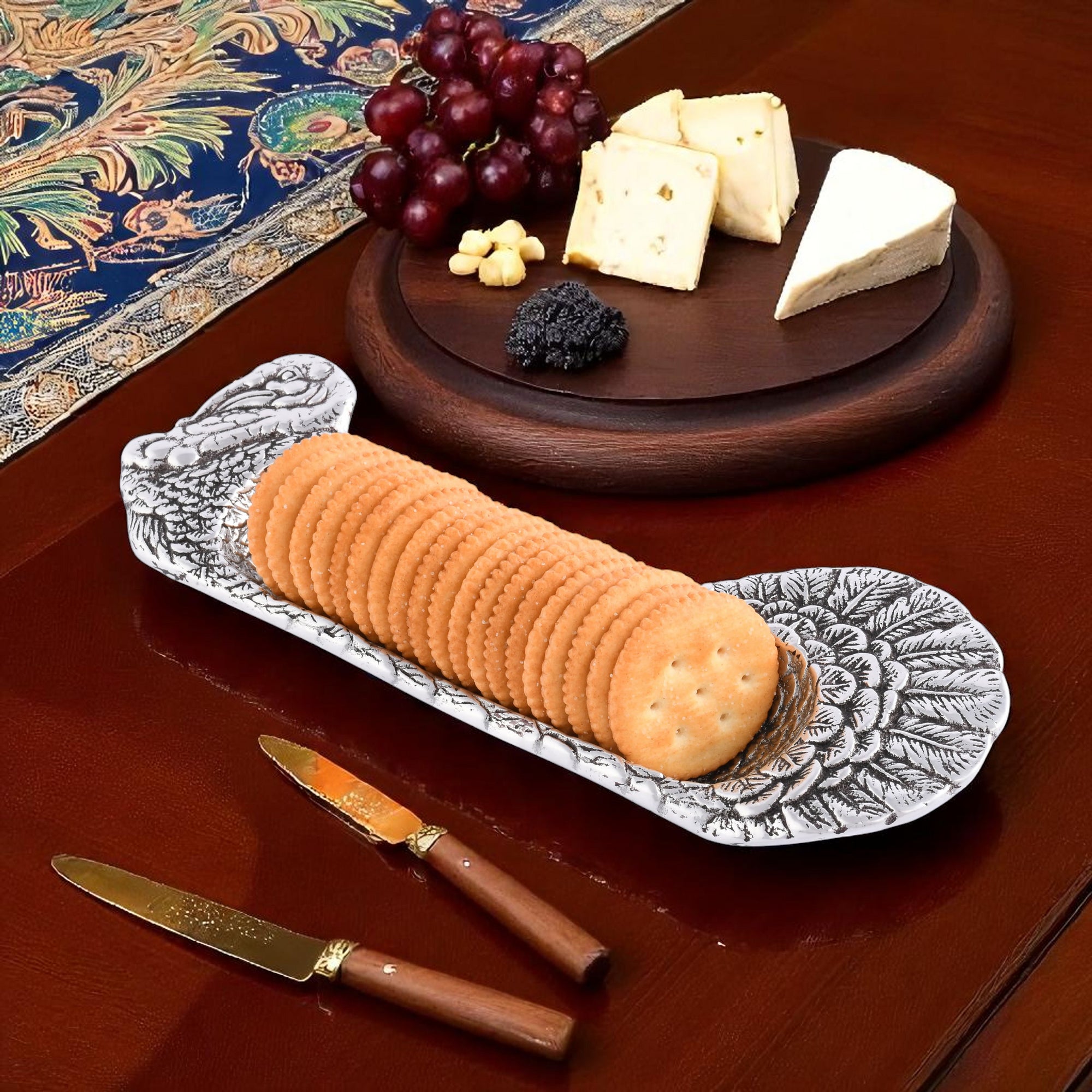 Arthur Court Game Birds Turkey Cracker Tray
