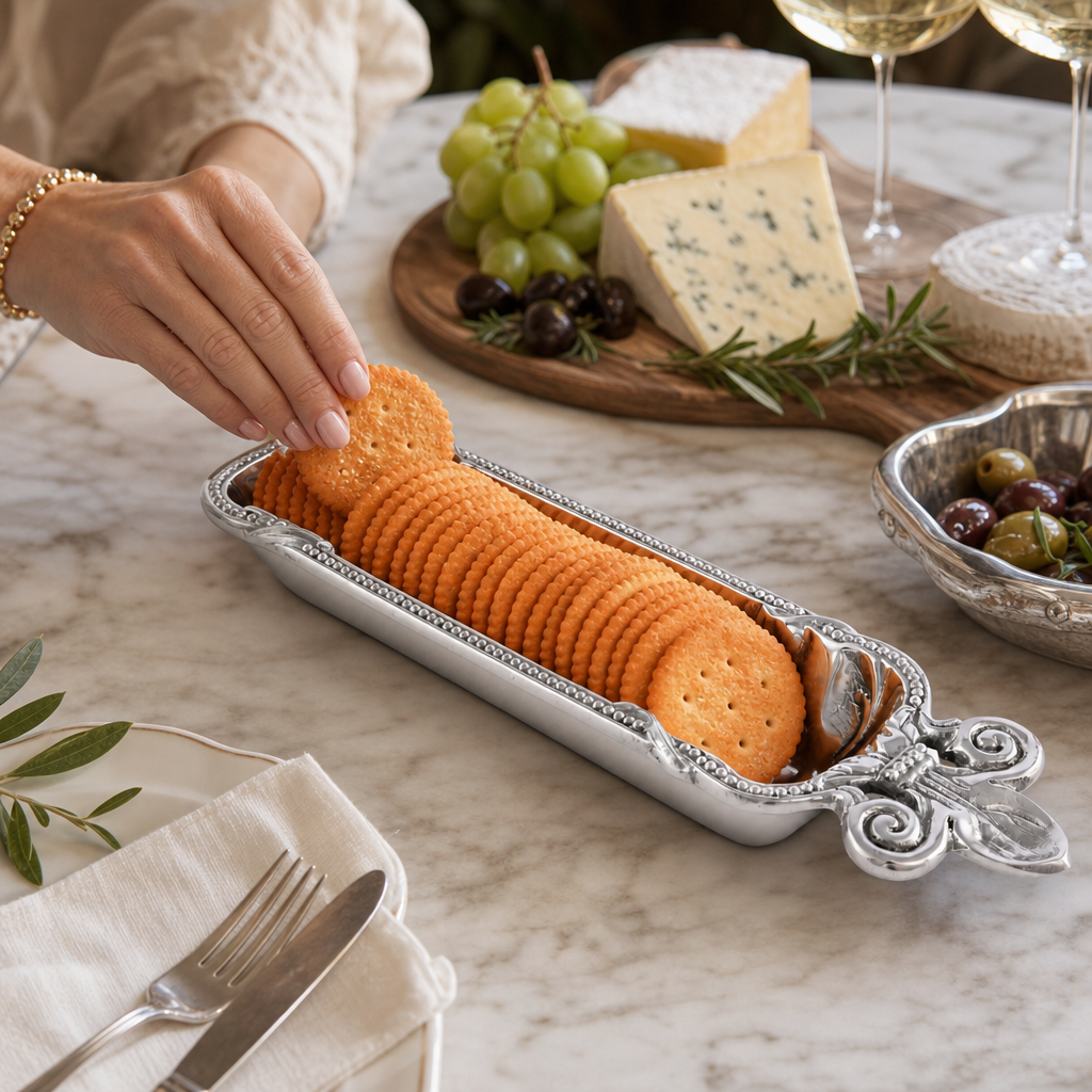 Fleur De Lis Cracker Serving Tray 4
