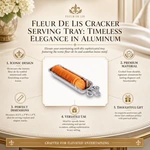 Fleur De Lis Cracker Serving Tray 9