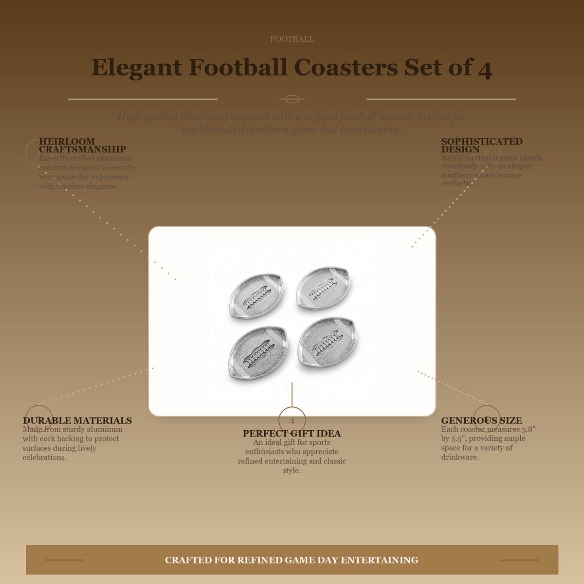 Football Coasters - Set of 4 11