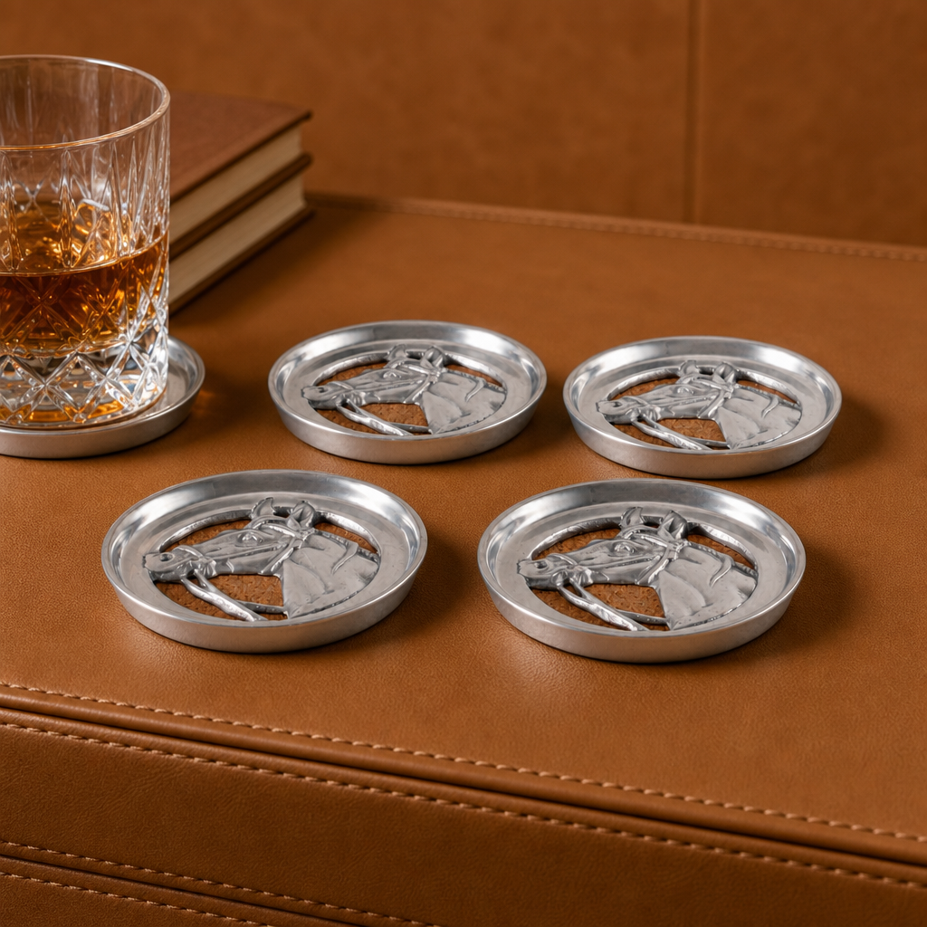 Equestrian Drink Coaster Set of 4 1