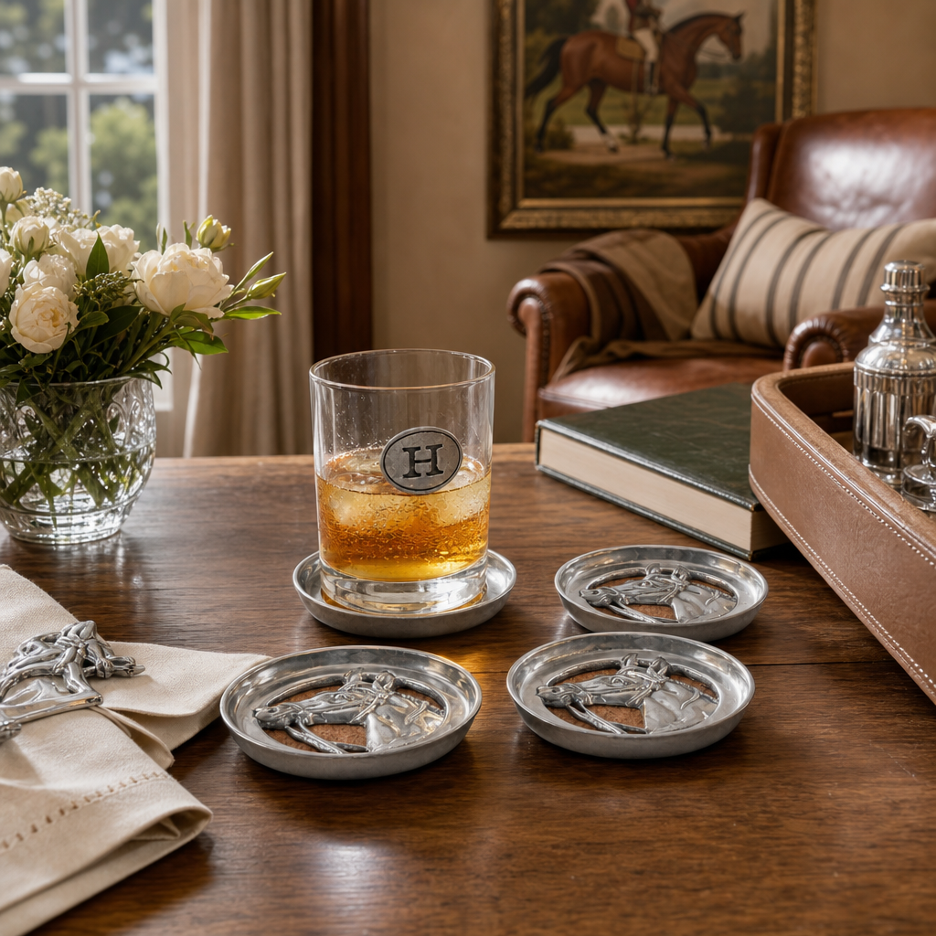 Equestrian Drink Coaster Set of 4 8