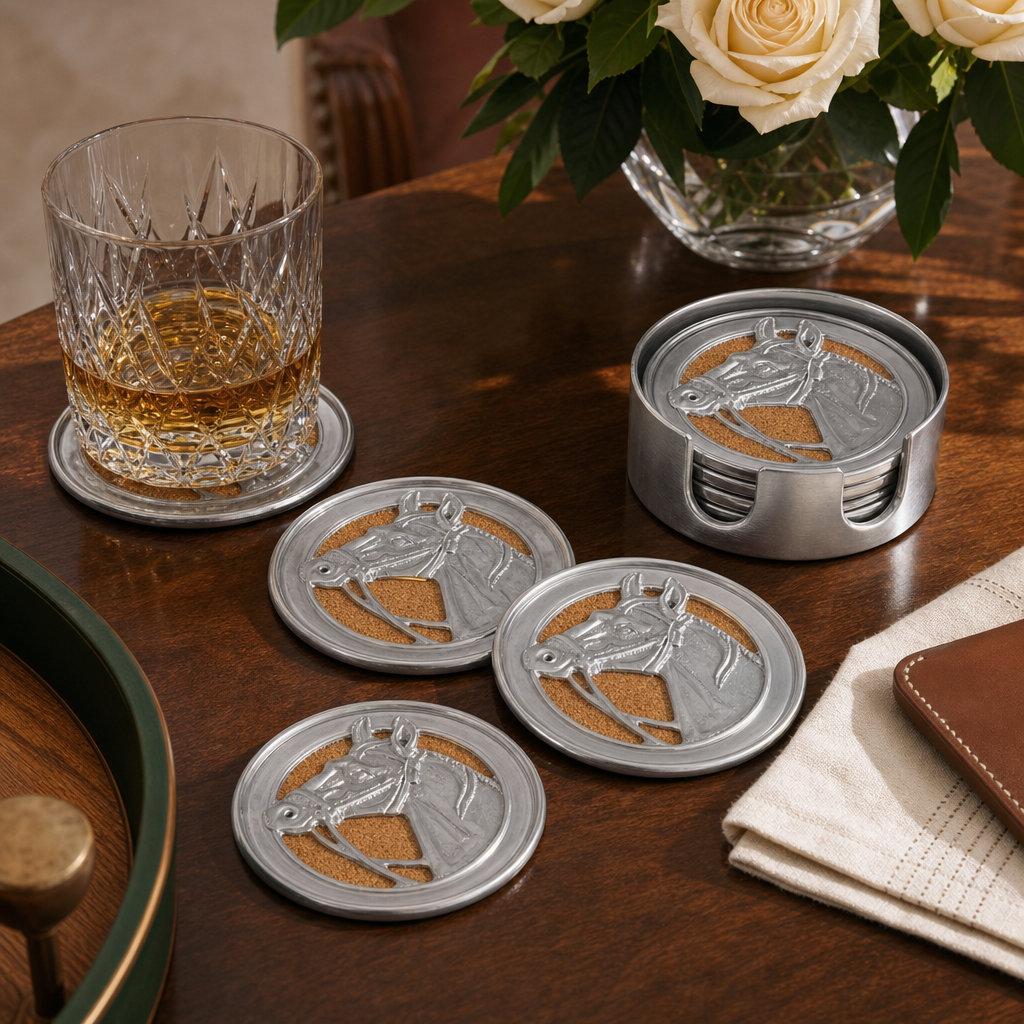 Equestrian Drink Coaster Set of 4 9