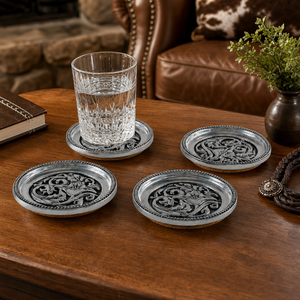 Concho Western Drink Coaster Set of 4 4