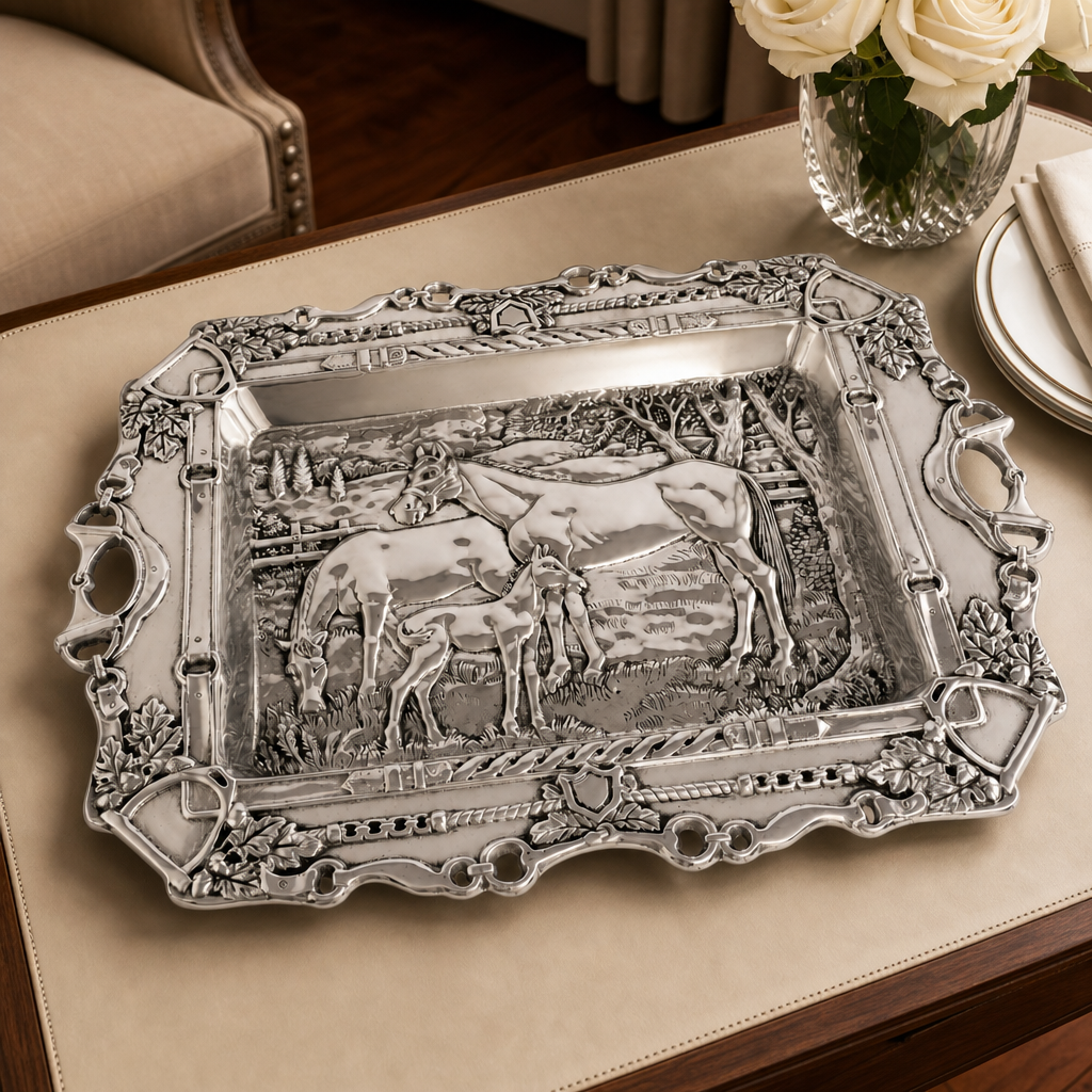 Grazing Horses Parlor Tray 1