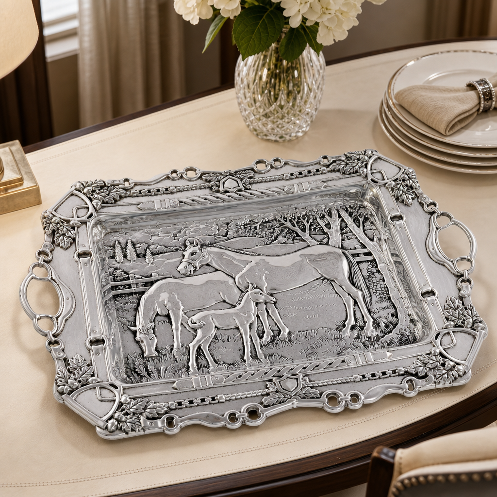Grazing Horses Parlor Tray 3