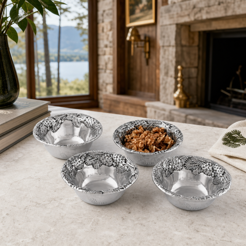 Pine Cone Forest Dip Bowl Set of 4 6
