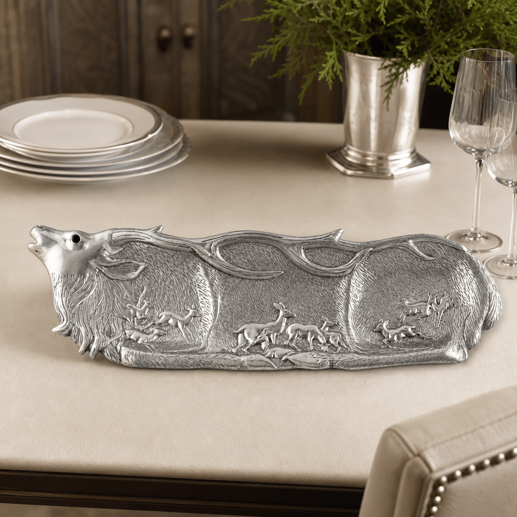 Elk Herd Oblong Tray 1
