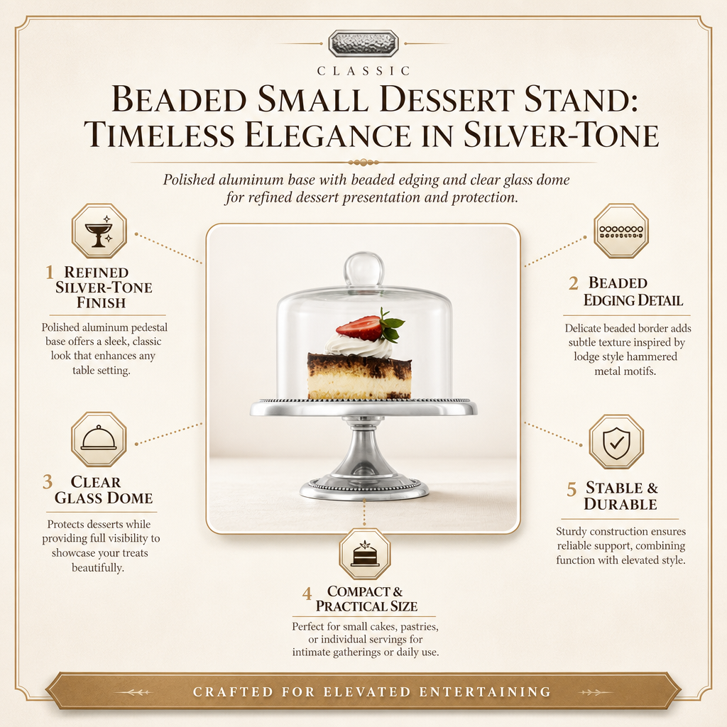 Beaded Small Dessert Stand 9
