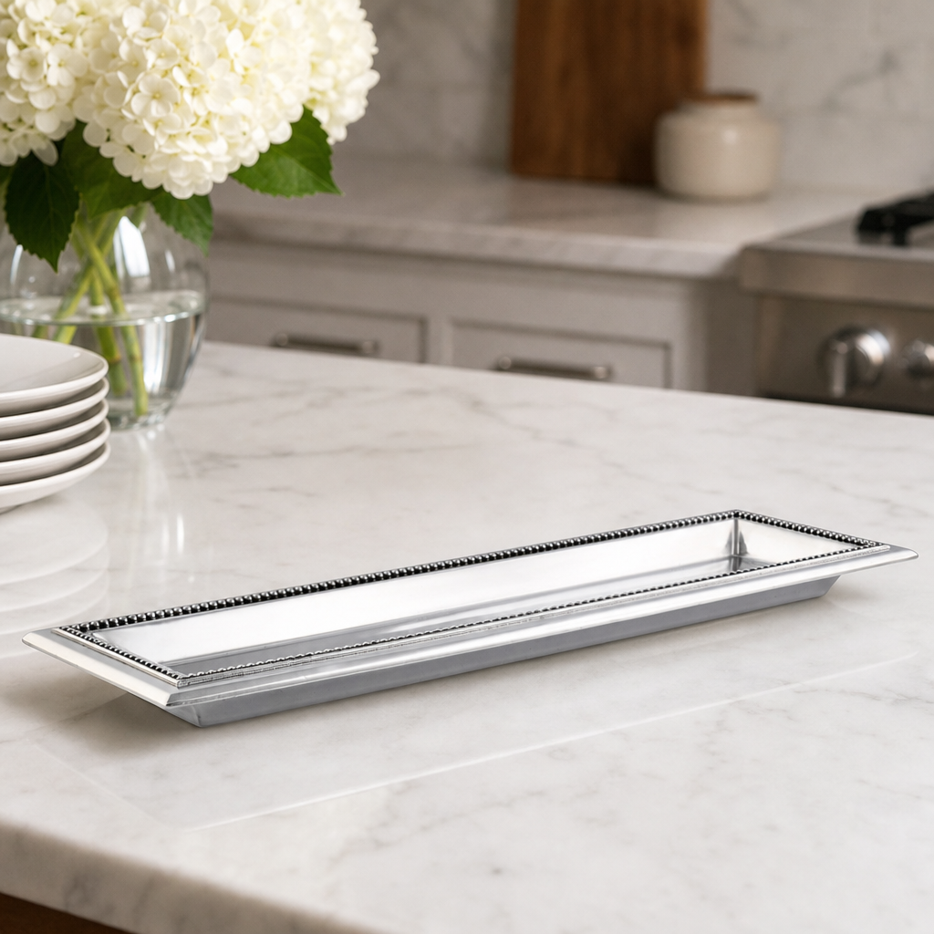 Beaded Oblong Tray 9