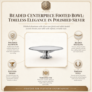 Beaded Centerpiece Footed Bowl 10