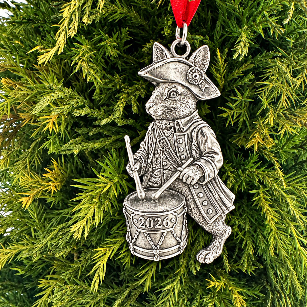 2026 Bunny Drummer Ornament