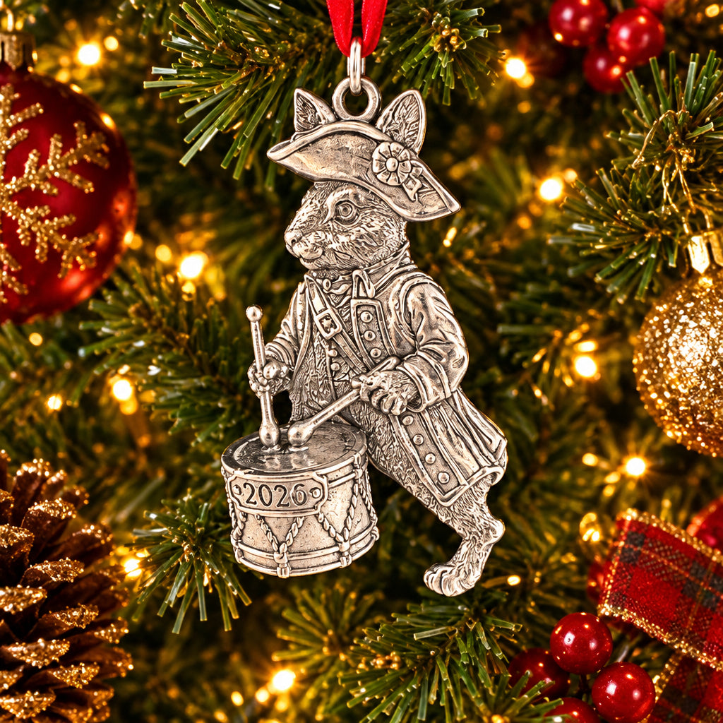 2026 Bunny Drummer Ornament