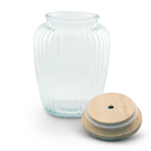 Fleur De Lis Knob Glass Canisters