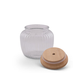 Fleur De Lis Knob Glass Canisters