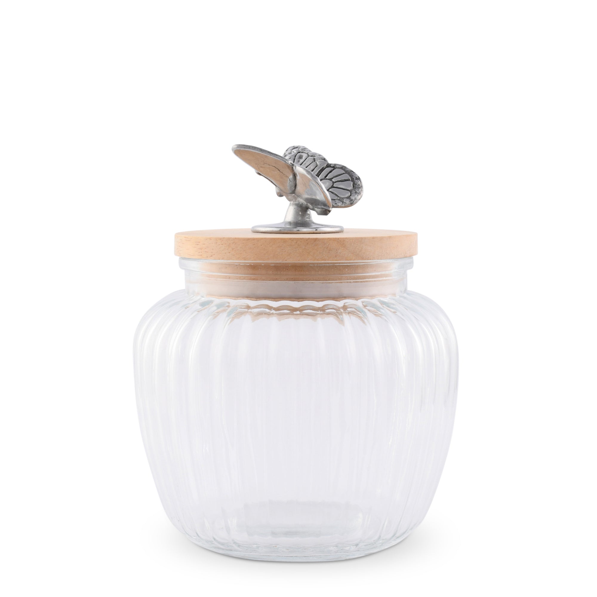 Butterfly Knob Glass Canisters